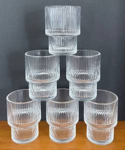 K - Ribbed Lowball Glasses - Set of 6