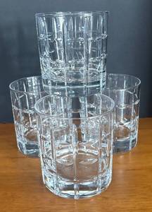 BR1 - Four Anchor Hawking Manchester Plaid Lowball Glasses