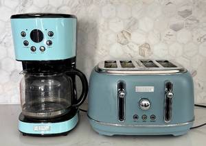 K - Haden 12 Cup Coffee Maker with Toaster - Retro Style