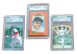 K - Babe Ruth All-Time Greats - Barry Bonds Crown Die-Cuts - Mark McGwire Crown Royale Final Numbers Sports Cards