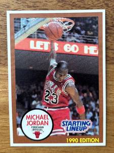 K - Michael Jordan 1990 Starting Lineup Card - Chicago Bulls