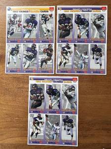 K - McDonalds 1993 Vikings Gameday Cards - Complete Set