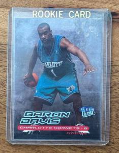 K - Baron Davis Rookie Card - Fleer Ultra Charlotte Hornets Guard #1
