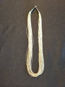 Sterling Silver Multi-Strand Wire Necklace with Cone Pendant