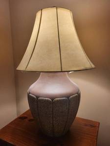 Ceramic Vase Table Lamps - Brown Speckled Base (Lot of 2)