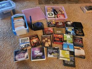 Assorted Books & Media Collection - Baldacci, Grisham, Paulsen, Clancy, Duck Dynasty