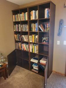 Bookcase Cabinet 2 units - 28W x 15D x 86H - Tall Wood Shelving Unit with Lower Cabinets