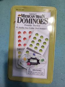 Cardinals Mexican Train Dominoes - Double Twelve, 91 Jumbo Color Dot Dominoes