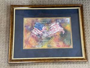 Arts Uniq Rockets Red Glare With Verse - Framed Wall Art