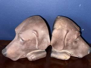 Gardners Studio Dog Bookends - Fine Reproductions, Ceramic, Dark Brown (Pair)