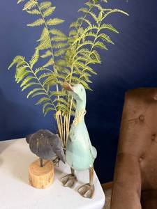 Bird Sculptures - Vintage Metal Garden Decor (Lot of 2)