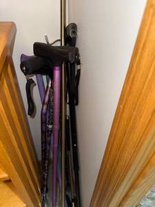 Walking Canes & Trekking Poles - Assorted Colors with Foam & Pistol-Grip Handles