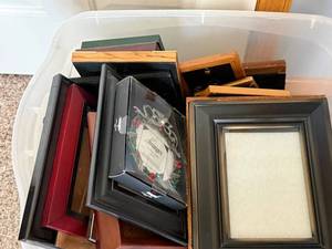 Picture Frames - Assorted Black & Wood Finishes, Mixed Sizes