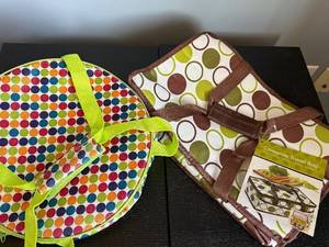 Casserole Travel Bag & Circular Insulated Lunch Bag