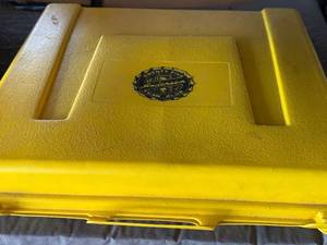 Yellow Car Emergency Kit Box - Jumper Cables & Tire Inflator