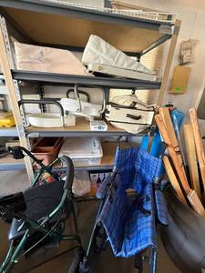 Walker with Seat, Wheelchair & Bedside Commode - Mobility Aids Lot