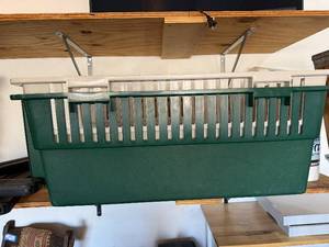 Extra Large Dog Kennel - Green Plastic Base, Metal Front Bars