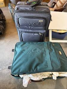 Soft-Sided Rolling Suitcases with Linens (Lot of 2)