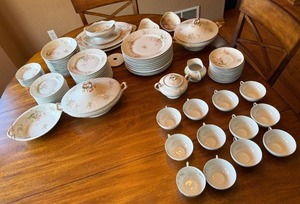 Limoges W.G. & Co France Floral Porcelain Dinnerware Set, 60+ Pcs