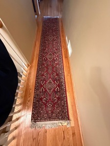 Persian Style Red Floral Hall Runner Rug 2ft x 12ft.  - Used