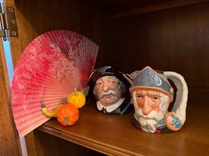 Royal Doulton Don Quixote & Sancho Panca Character Jugs Pair