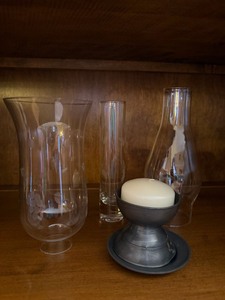 Mixed Glass Vases Hurricane Shade Candle Holder Decor Lot Used