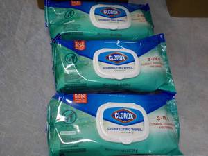 lot 86 image: 3 Pkgs Clorox 75 each Disinfecting ...