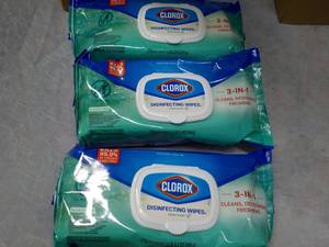 lot 87 image: 3 Pkgs Clorox 75 each Disinfecting ...