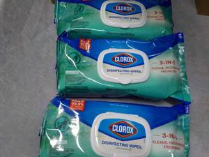 lot 89 image: 3 Pkgs Clorox 75 each Disinfecting ...