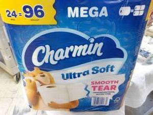 lot 105 image: Mega Charmin Toilet Paper...
