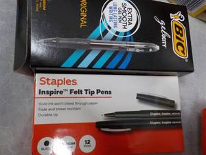 lot 116 image: Bic and Staples Pens...
