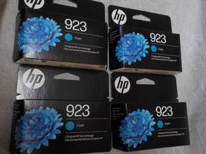 lot 148 image: 4 HP 923 Cyon Ink Cartridges...