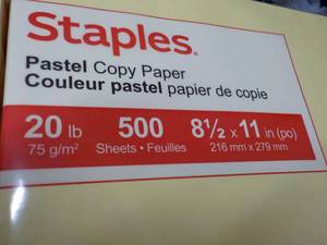 lot 174 image: Staples Yellow 5000 Sheets 8 12 x ...