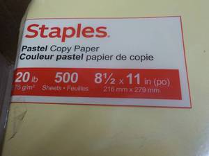 lot 176 image: Staples Yellow 5000 Sheets 8 12 x ...