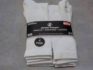 lot 229 image: 6 Pair White Wear Proof Athletic So...