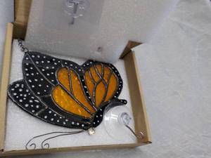 lot 263 image: Butterfly Window Sun Catcher 6 x 5...
