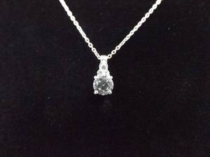 .925 Sterling Silver Zirconia Solitaire Pendant Necklace