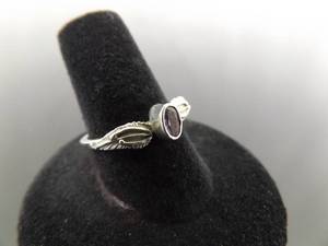 .925 Sterling Silver Amethyst Navajo Ring Size 7.5