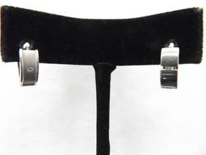 .925 Sterling Silver Dual Personality Diamond Hinged Post Earrings