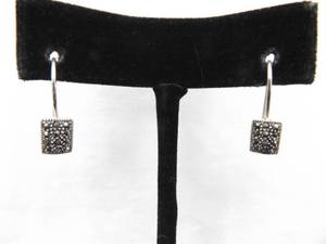 .925 Sterling Silver Art Nouveau Hook Earrings