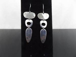 .925 Sterling Silver Robert Lee Morris Designed Dangle Hook Earrings