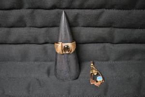 Ring 14karot, pendant 10karot...