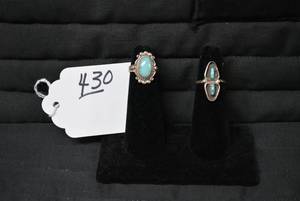 Ladies rings one is sterling...