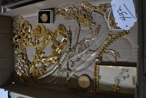 Box with jewelry, bracelets and nec...