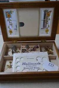 Jewelry box with rings and earrings...