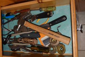 Hand tools in drawer...