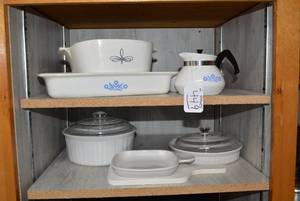 Corning ware and other dishes, top ...