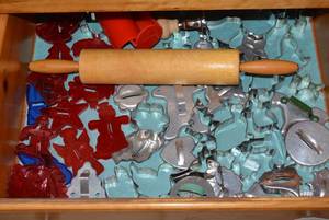 Cookie cutters and rolling pin...