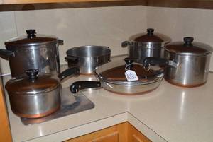 Revere Ware and other pots and pans...