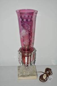 Table top electric cranberry glass ...